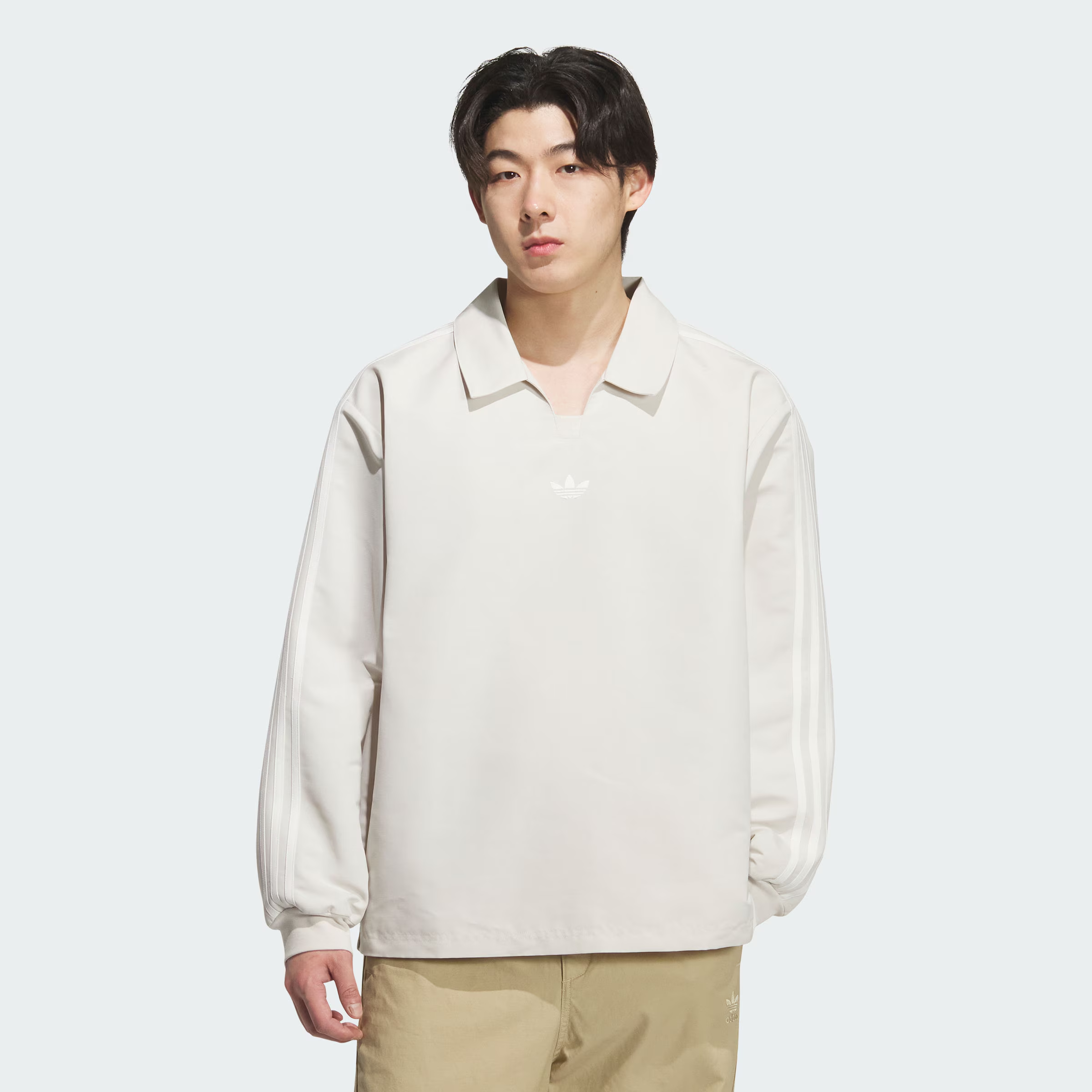 adidas/阿迪达斯三叶草中性RUGBY POLOSHIRT运动长袖POLO衫KH4517