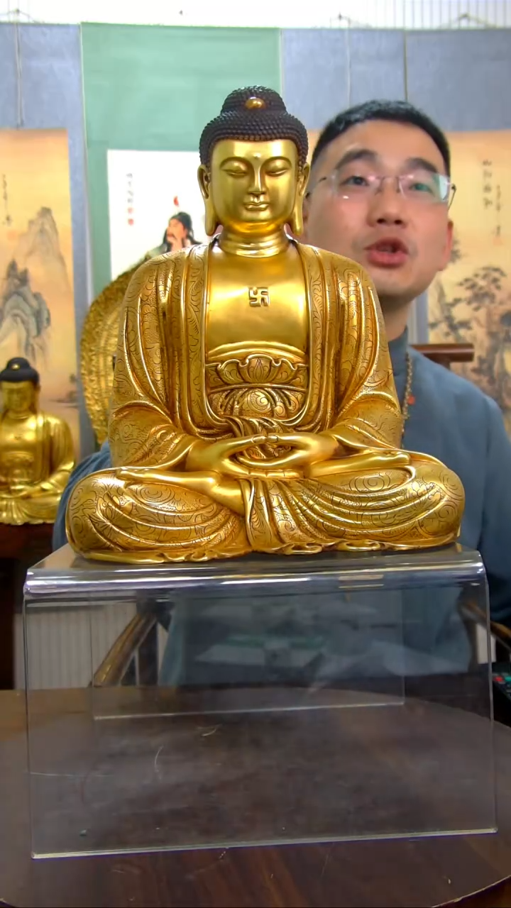 【闪购商品】紫铜鎏金 释迦摩尼 31公分