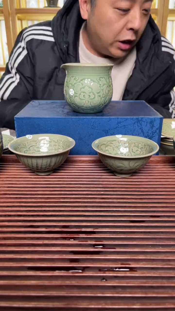 【闪购商品】27缠枝牡丹公道杯纯手工