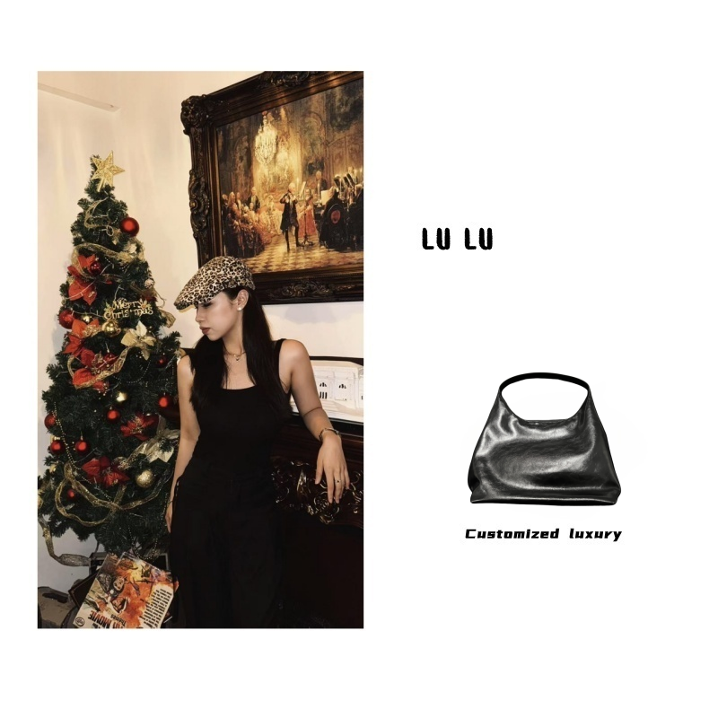 SOVOB手工时尚百搭女包 A10871 1tt 1托特 大号 34cm 黑色