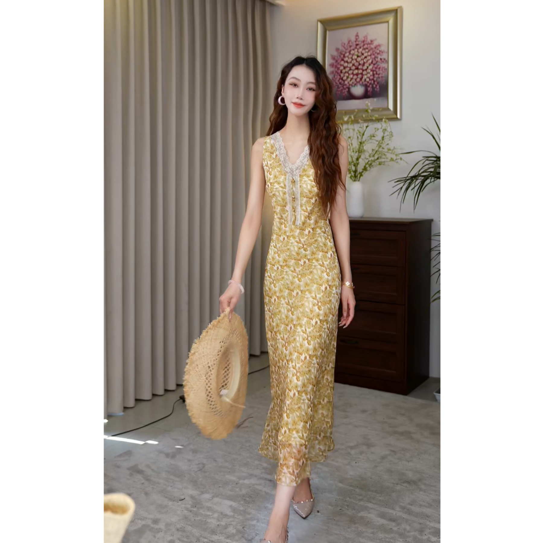 Hangsixiang.小爽【小可爱】法式显瘦连衣裙长裙57899