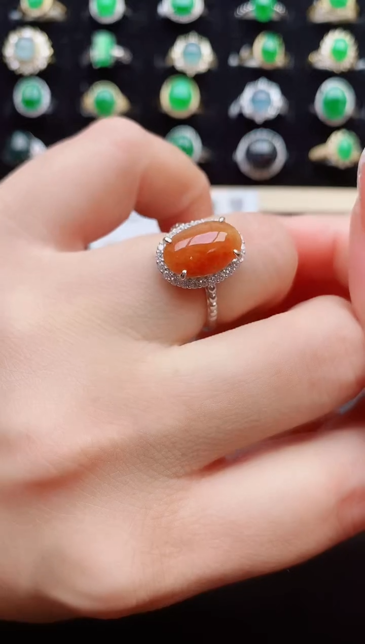 【闪购商品】翡翠戒指银S925镶嵌50800