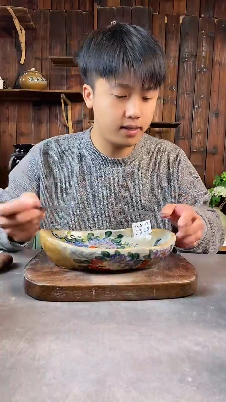 碗142瑕，手工手绘，超值陶瓷