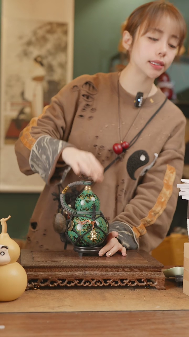 【闪购商品】141号精品天然大漆工艺防渗内胆酒葫芦~