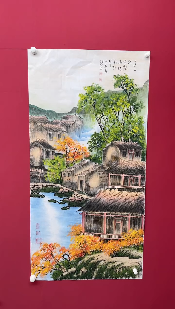 【闪购商品】国画吴-现场创作四尺山水/无框/W