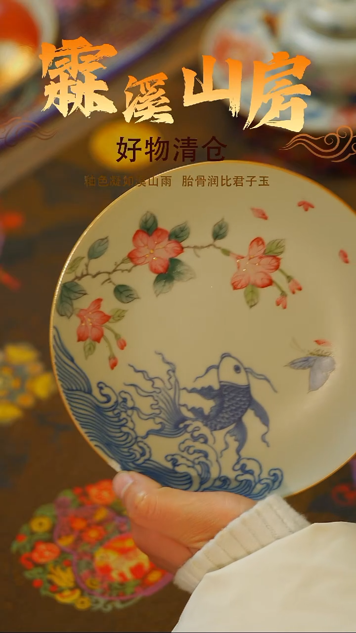 微瑕-新年快乐|景德镇手作器物手工同款--*-