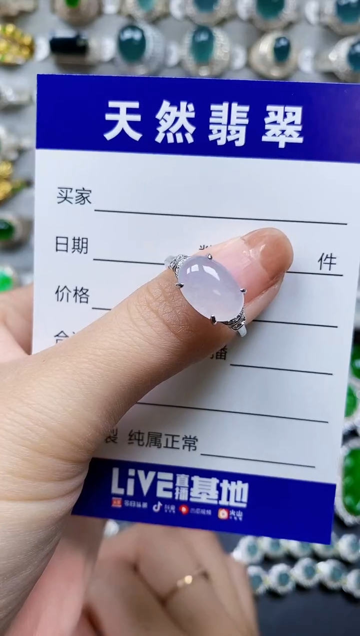 【闪购商品】翡翠银S925镶嵌戒指0009