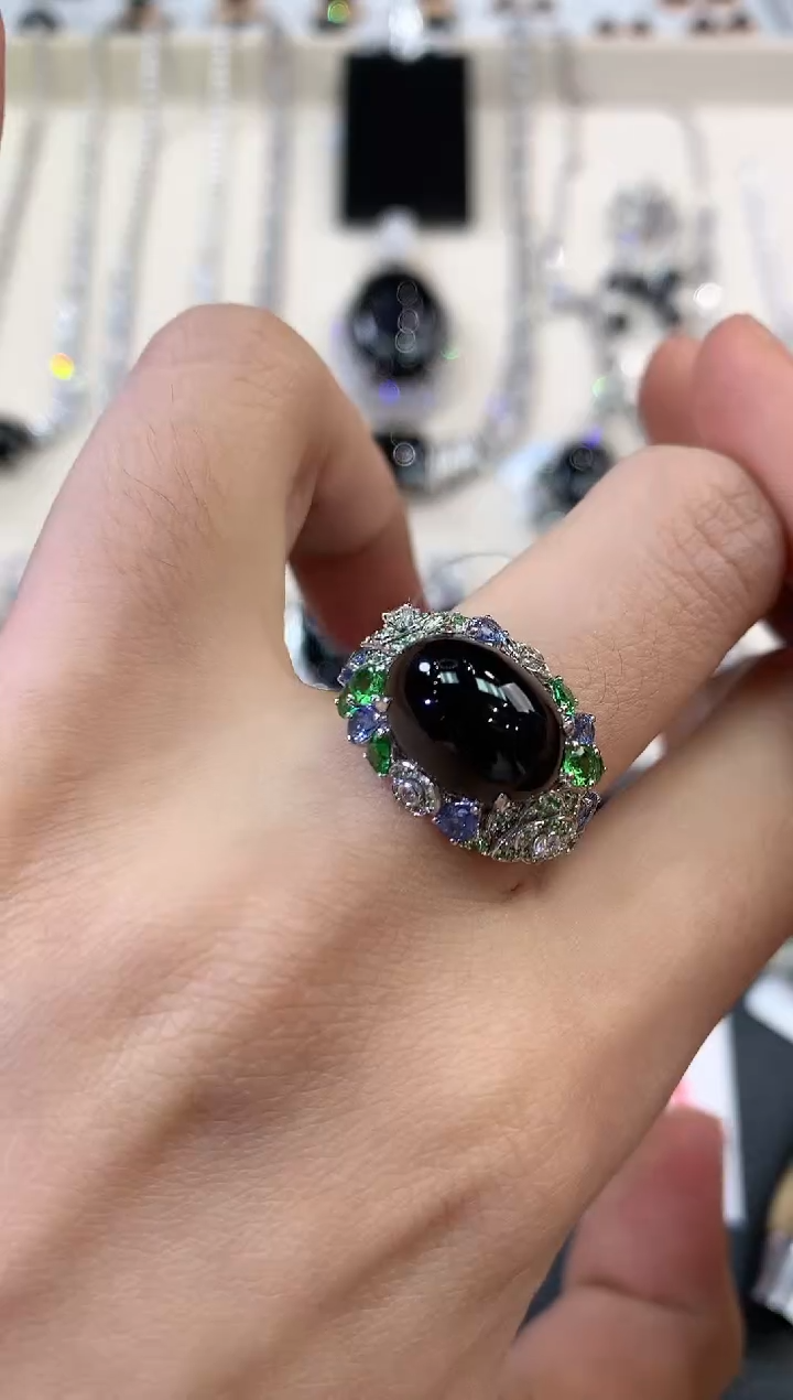 【闪购商品】翡翠戒指18K金镶嵌D70不退换