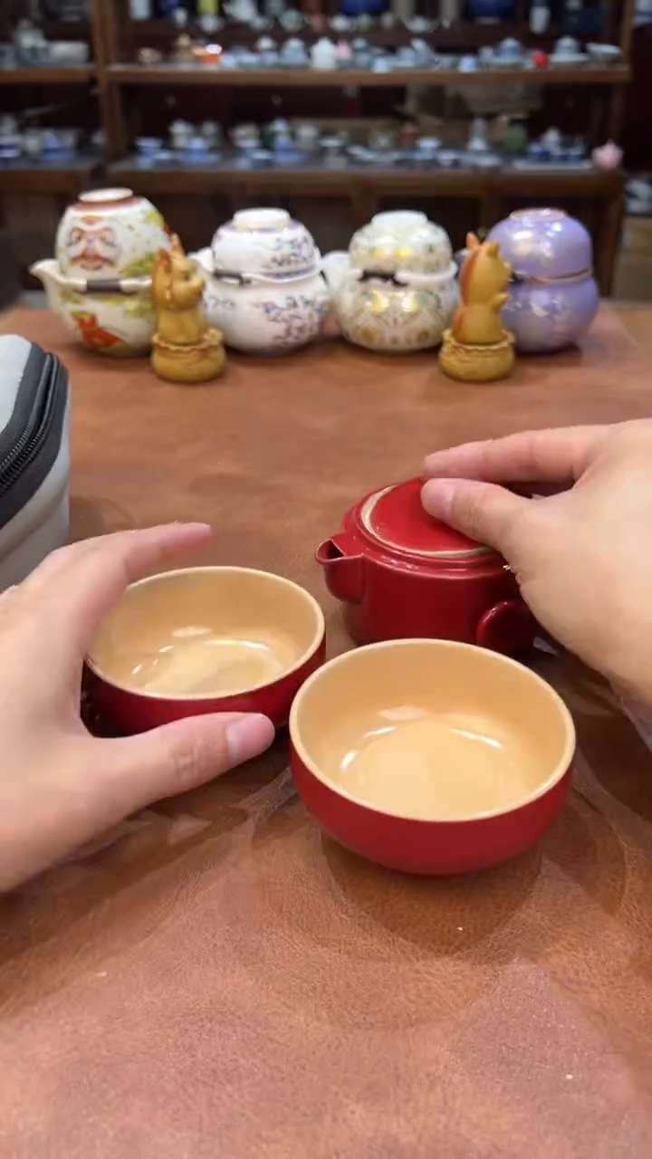 真的很便宜会开片的旅行茶具