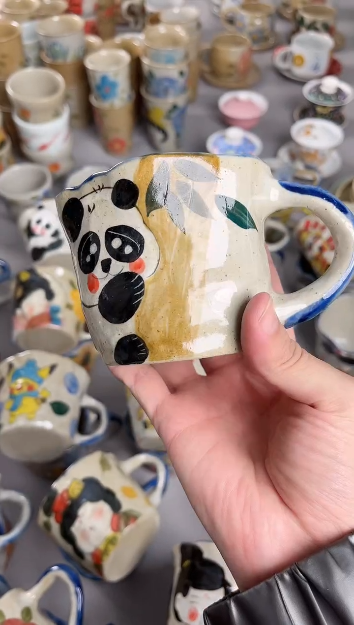 【闪购商品】瓷片手绘高温釉下彩陶瓷