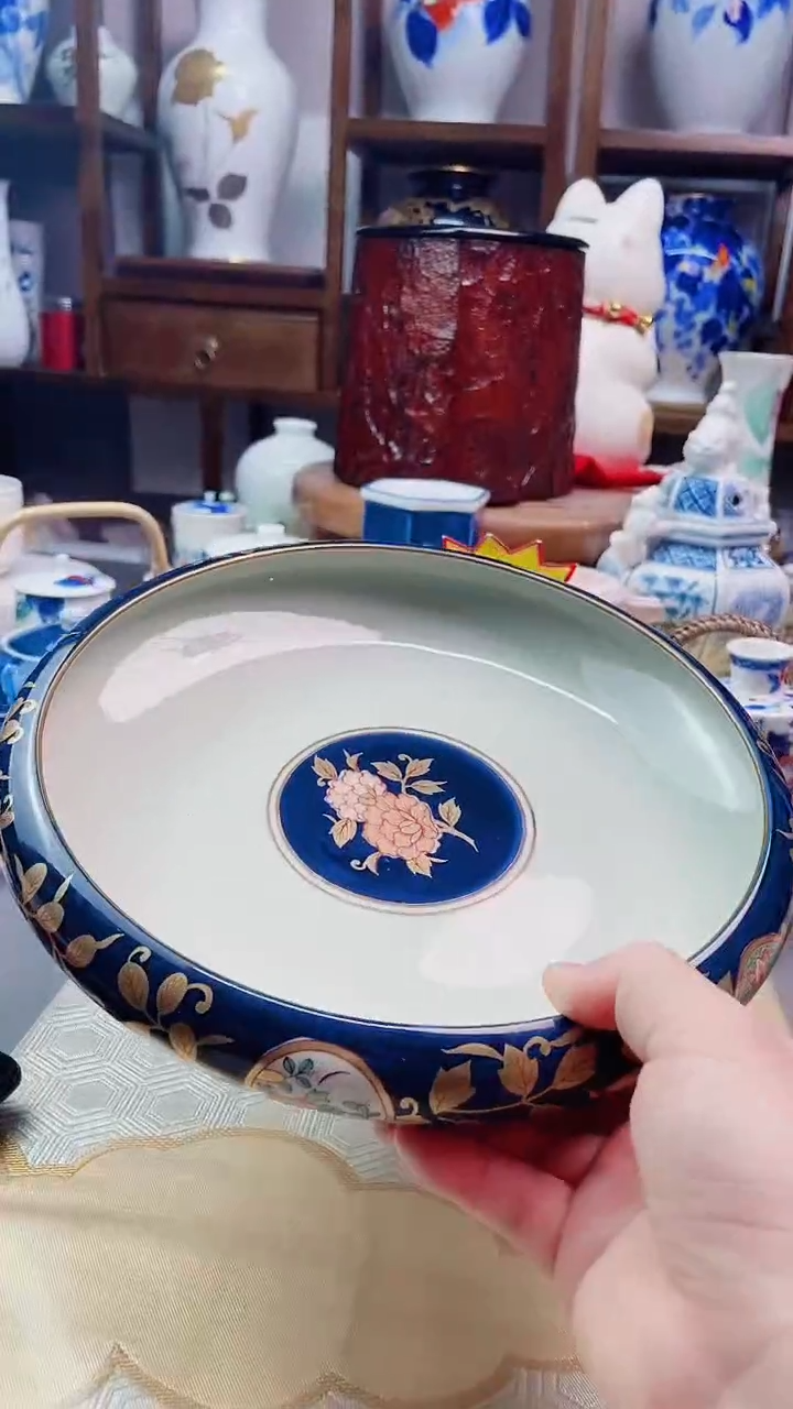 【闪购商品】盘有田烧钴蓝大盘