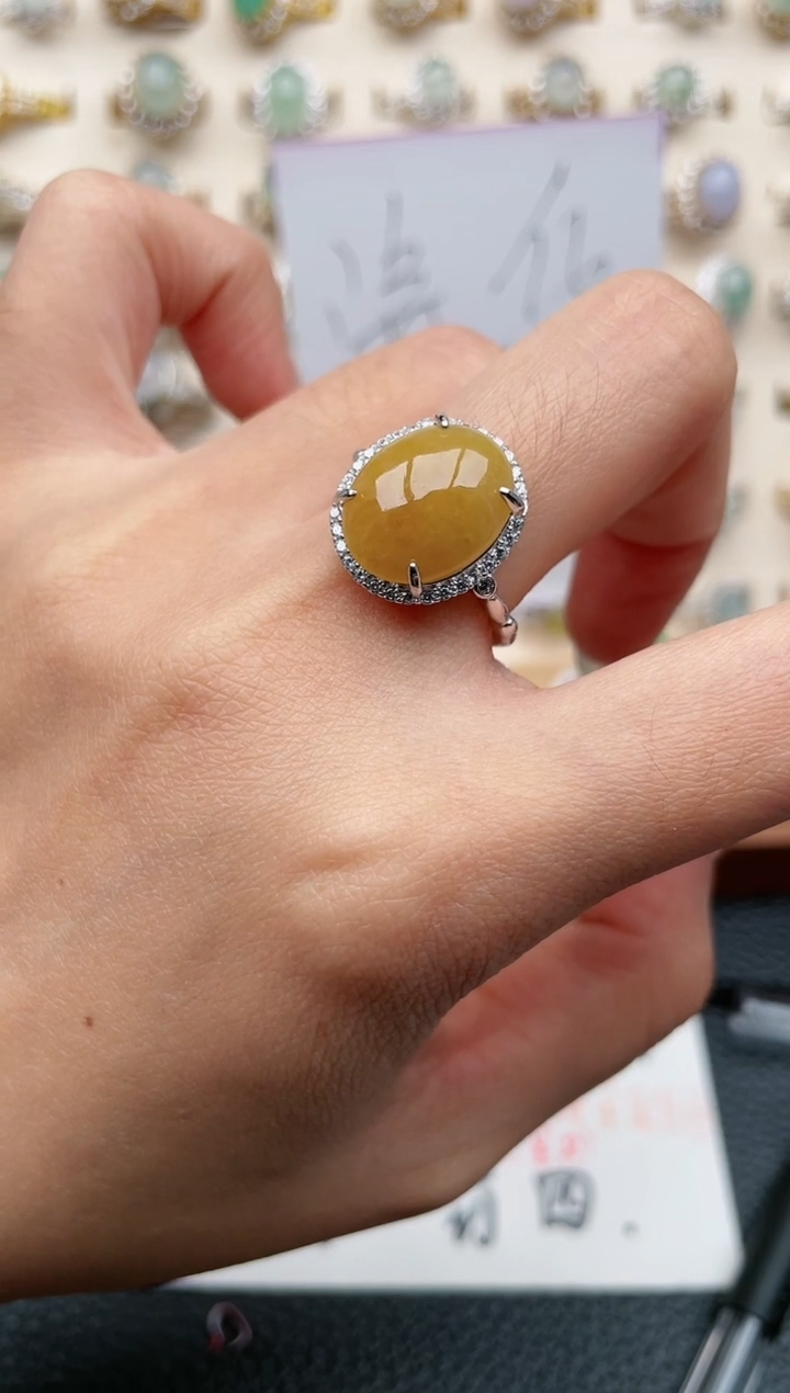 【闪购商品】翡翠戒指银S925镶嵌1111