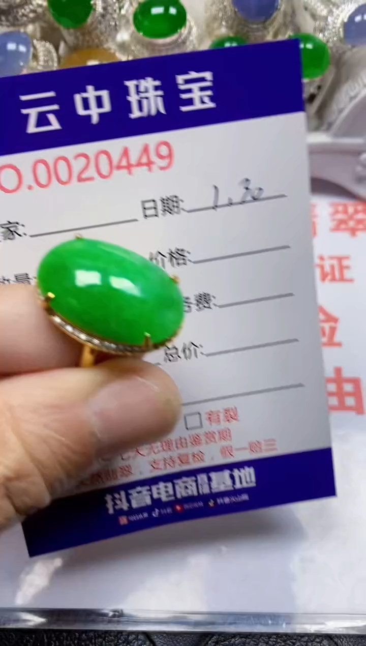 【闪购商品】翡翠戒指银S925镶嵌/0449