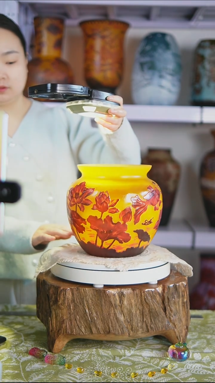 琉璃【6】荷塘月色系列 格雷套盆