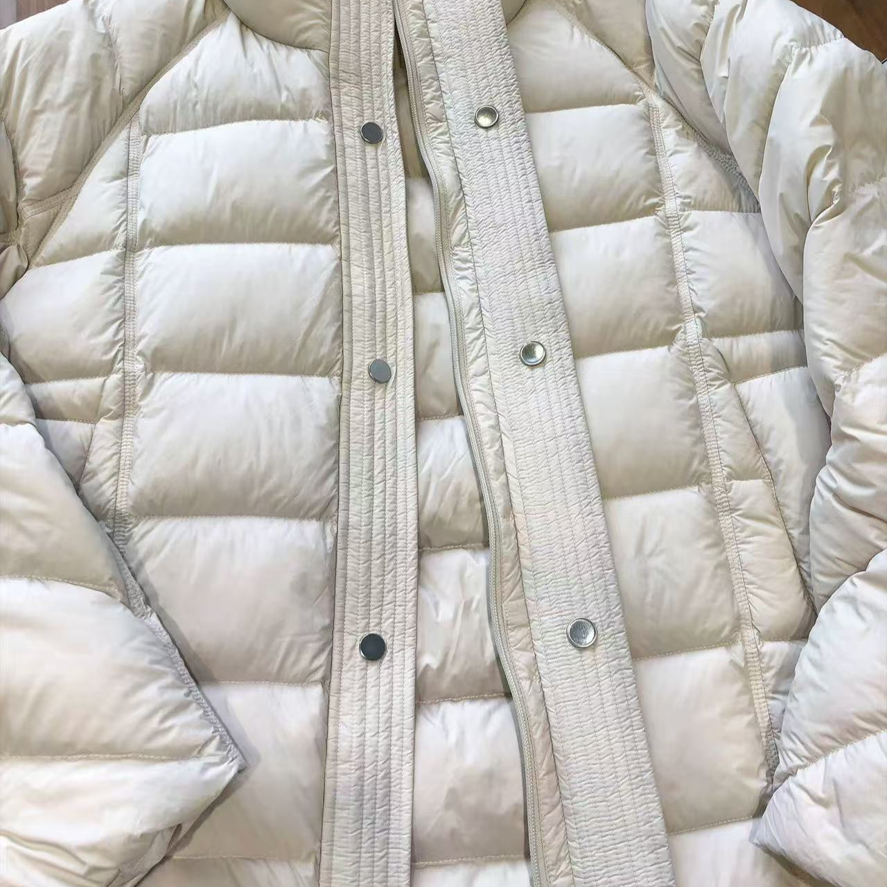 无帽立领保暖收口袖加厚外穿羽绒服男士法式中长款80136