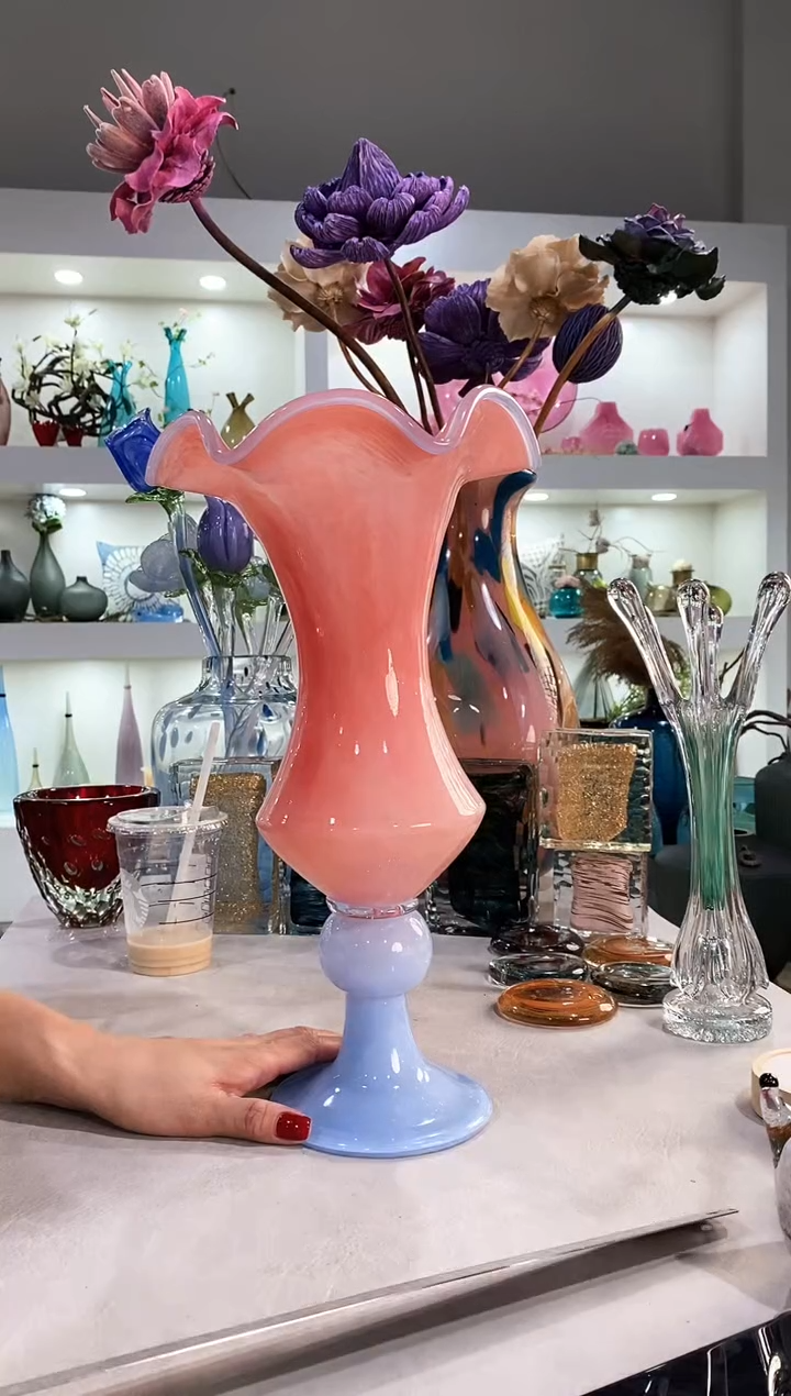 慕忆家手作琉璃花瓶38*10