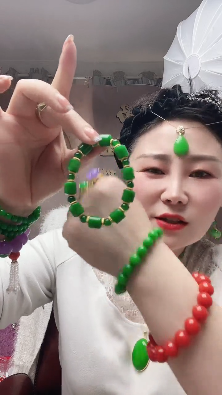 【闪购商品】翡翠手链14K金镶嵌83号