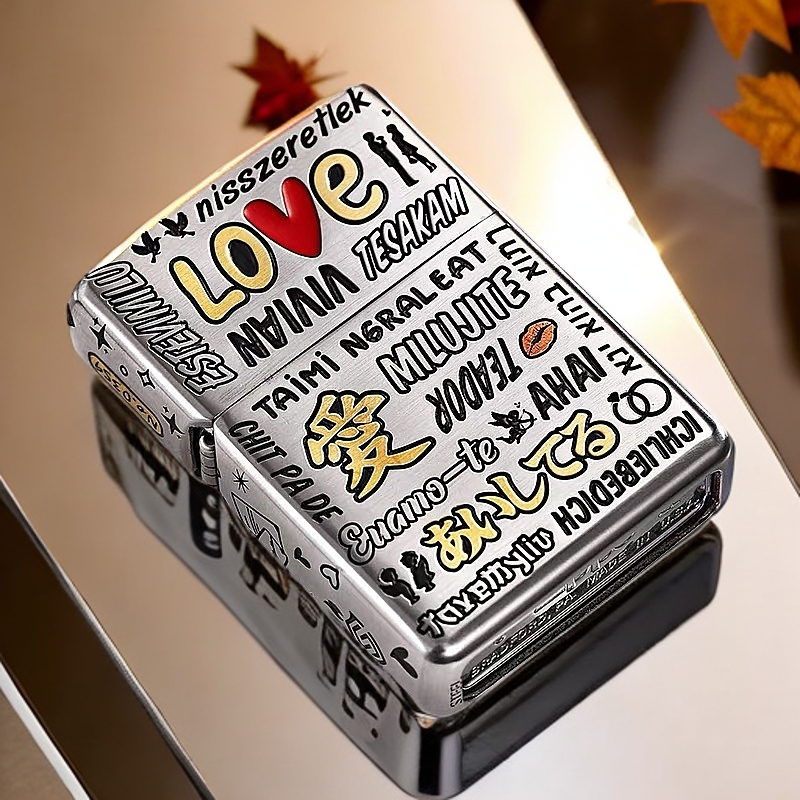 zippo打火机生世爱恋套壳钢机告白送男友礼物520情人节礼物DYJ1