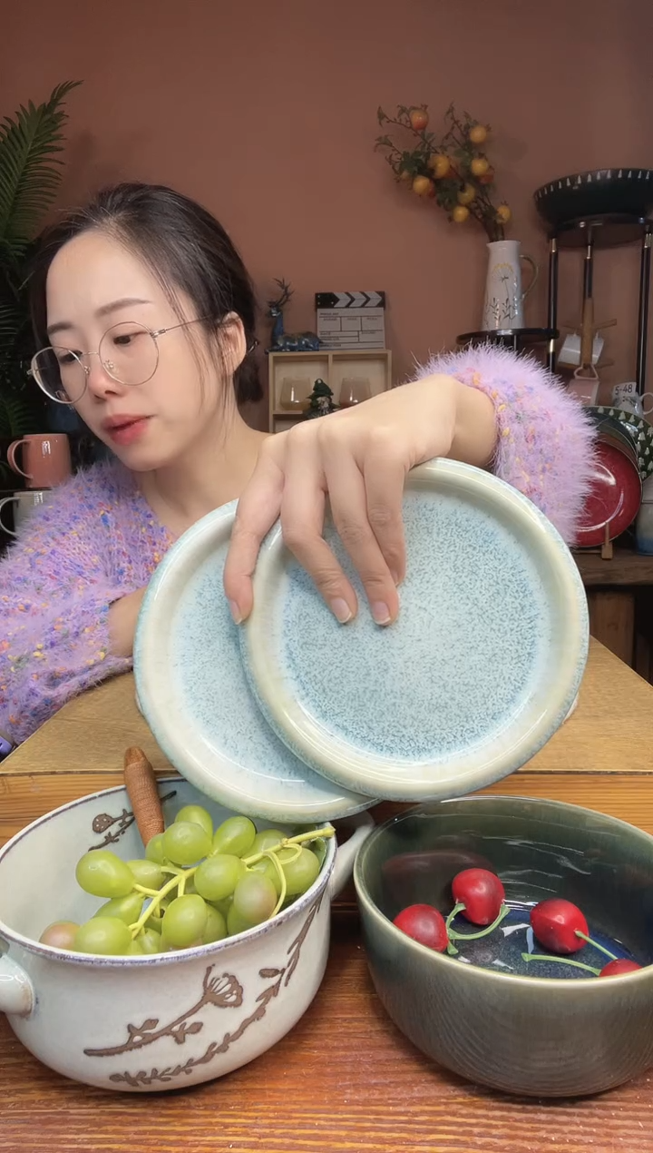 陶瓷6英寸小碟子 2件 微瑕疵