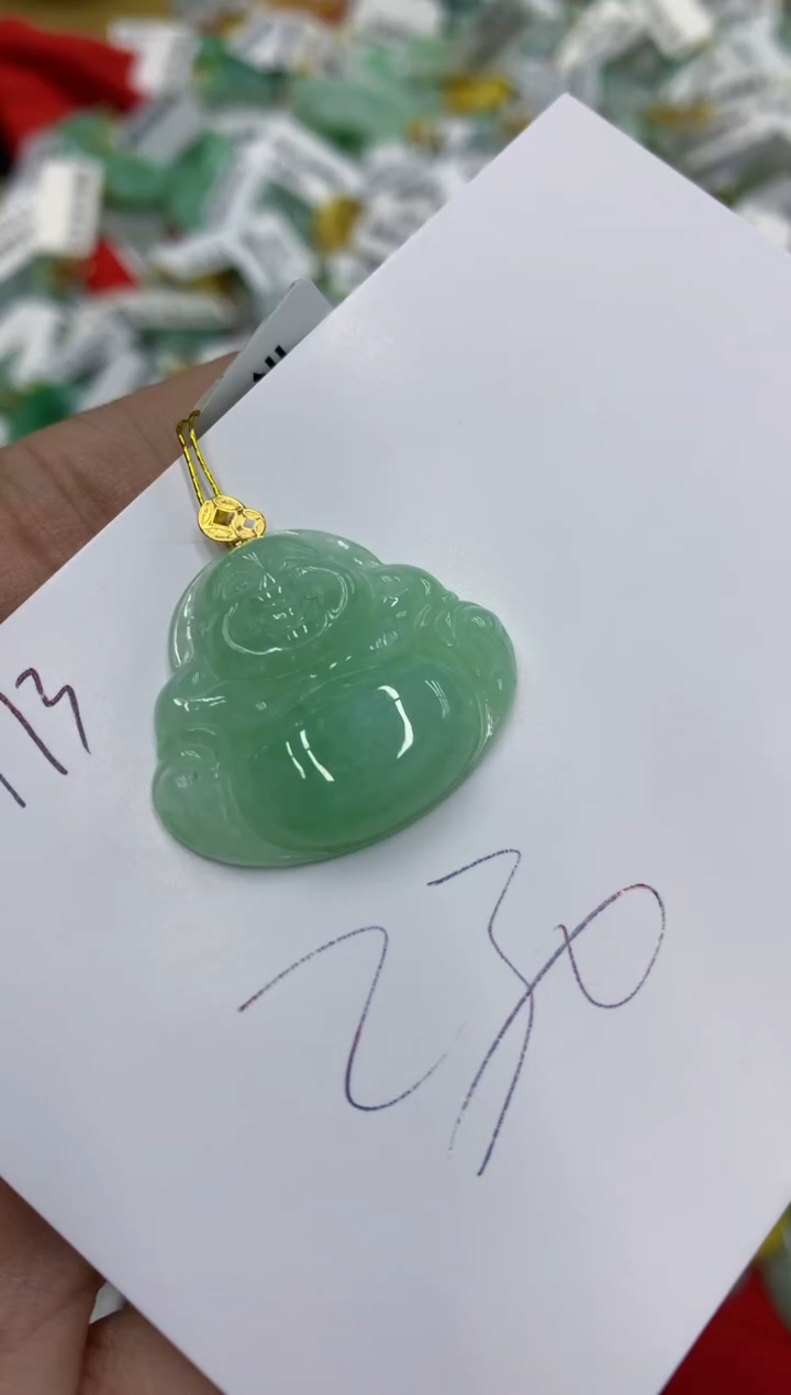 翡翠18K金镶嵌颈饰号链接1111111