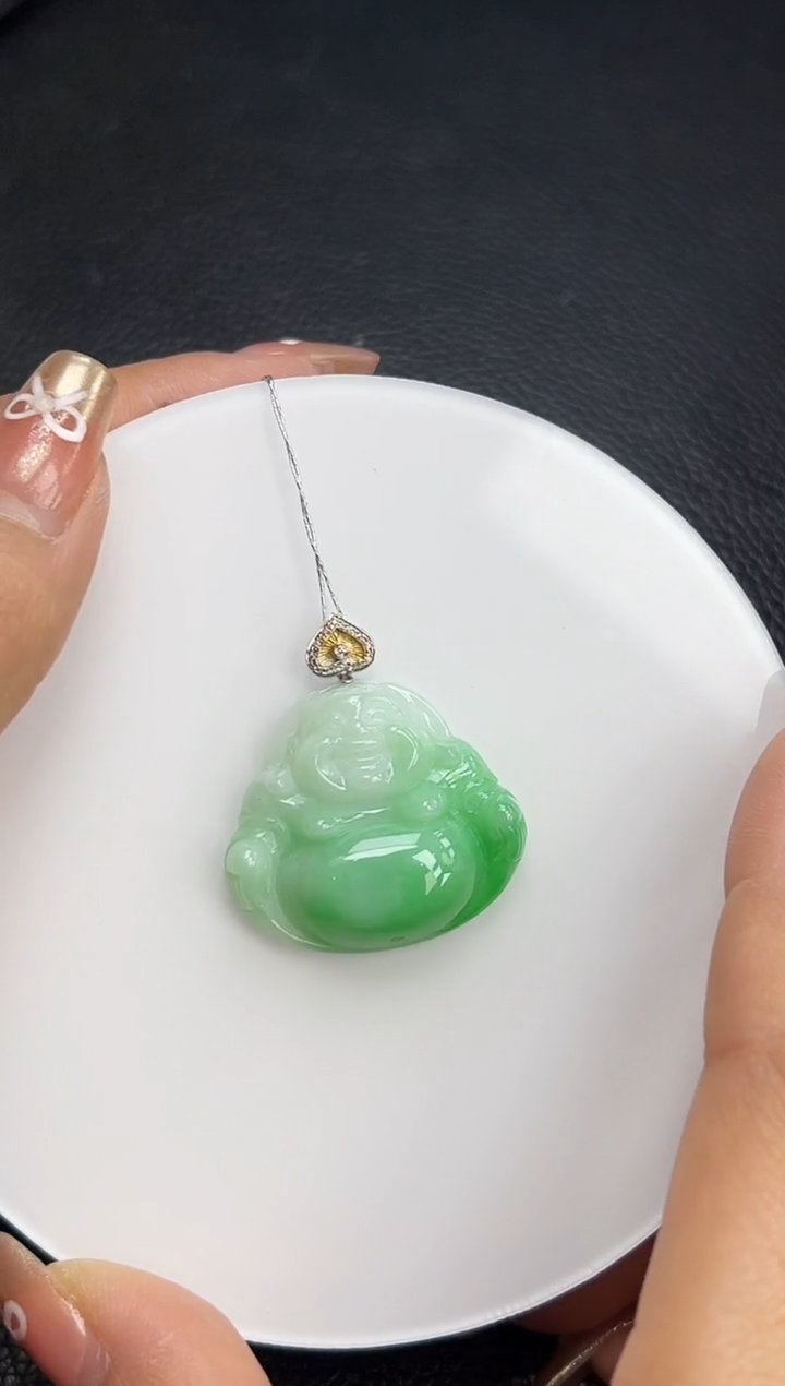【闪购商品】翡翠颈饰18K金镶嵌YM941-2 佛公