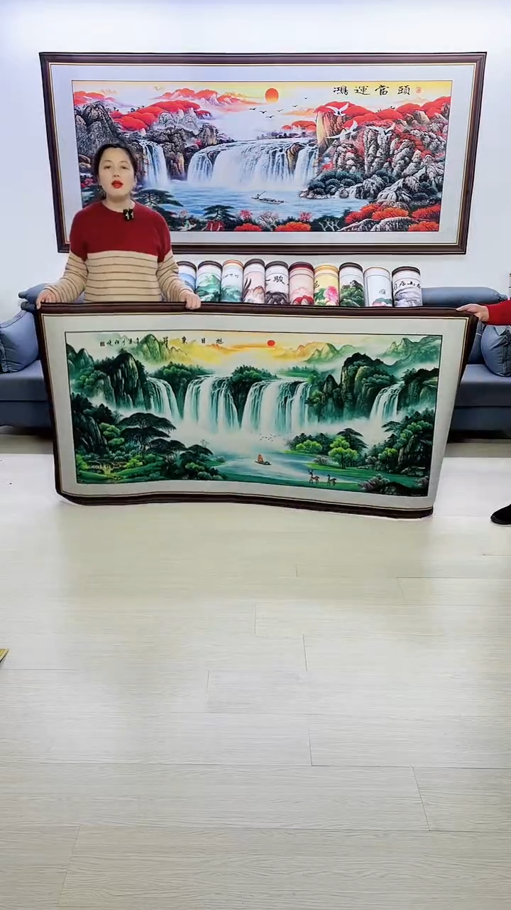 横款旭日东升100*200