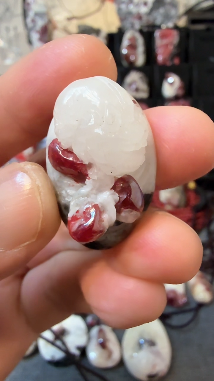 【闪购商品】天然辰砂大晶砂随行吊坠1