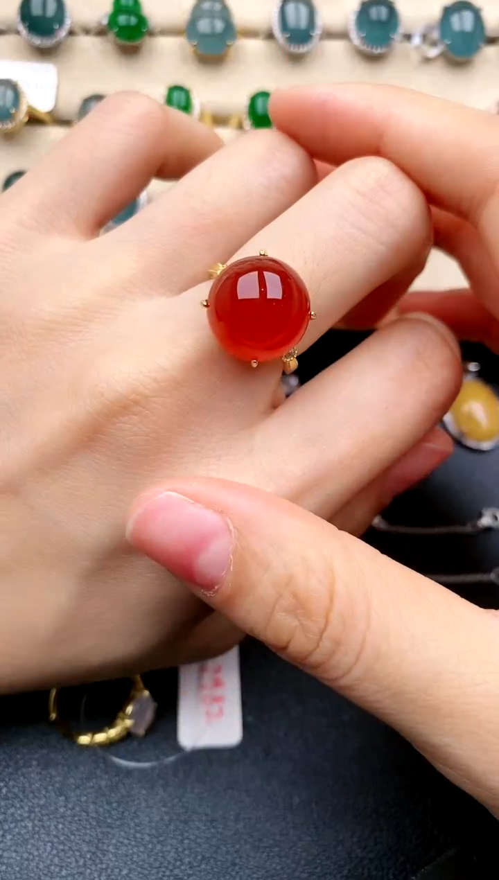 【闪购商品】玛瑙/玉髓戒指未镶嵌.....