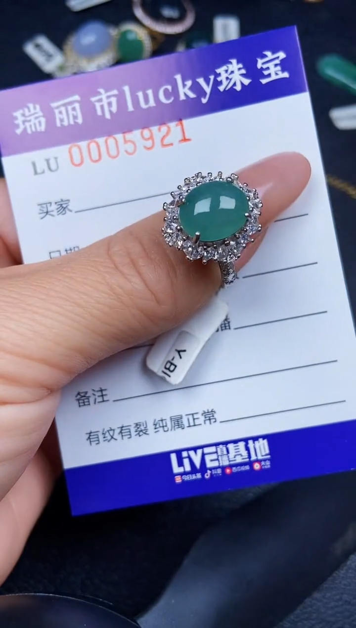 翡翠银S925镶嵌颈饰5921