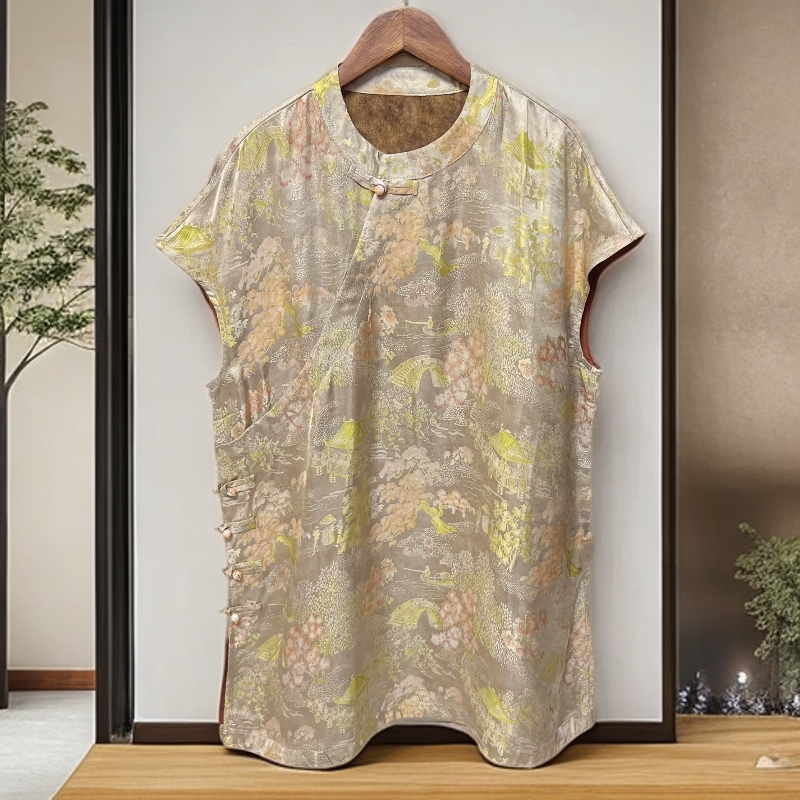 356【金姐专属】新款定制气质时尚老料新中式奥黛上衣