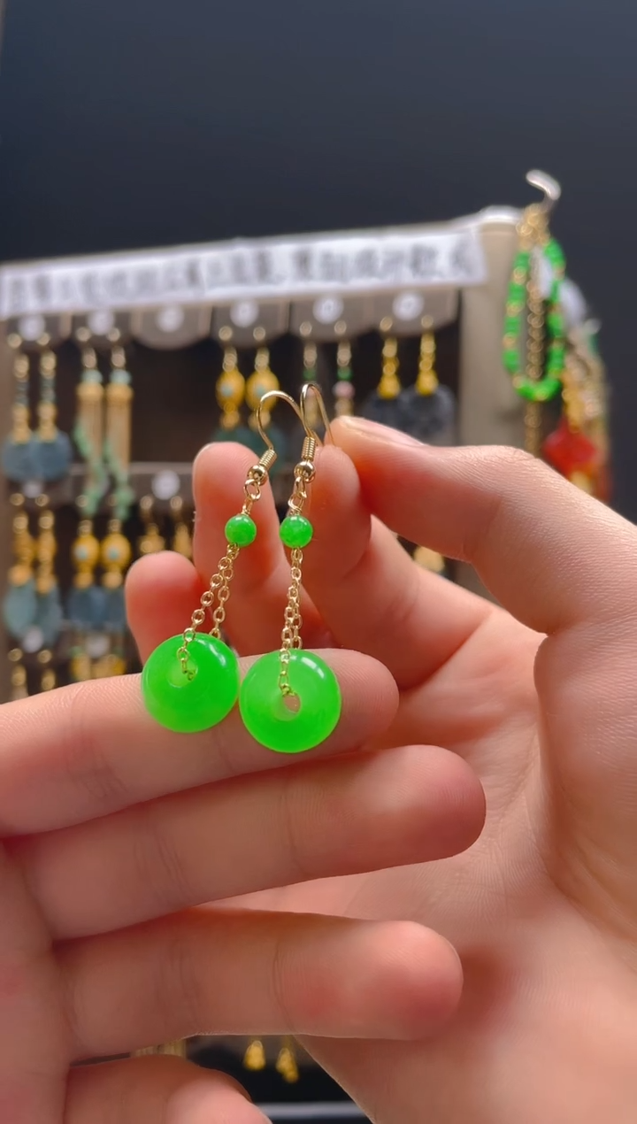 玛瑙/玉髓耳饰合金09玛瑙饰品