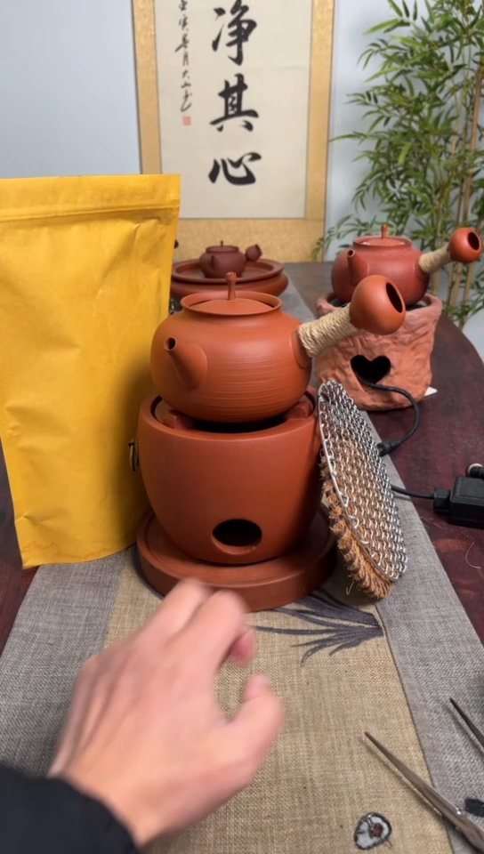 【闪购商品】圆口炉＋苹果壶＋炉垫【6件套】