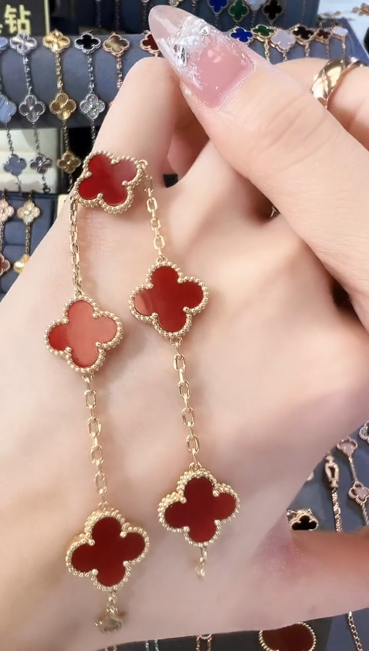 【闪购商品】玛瑙/玉髓手链18K金镶嵌18K黄手链