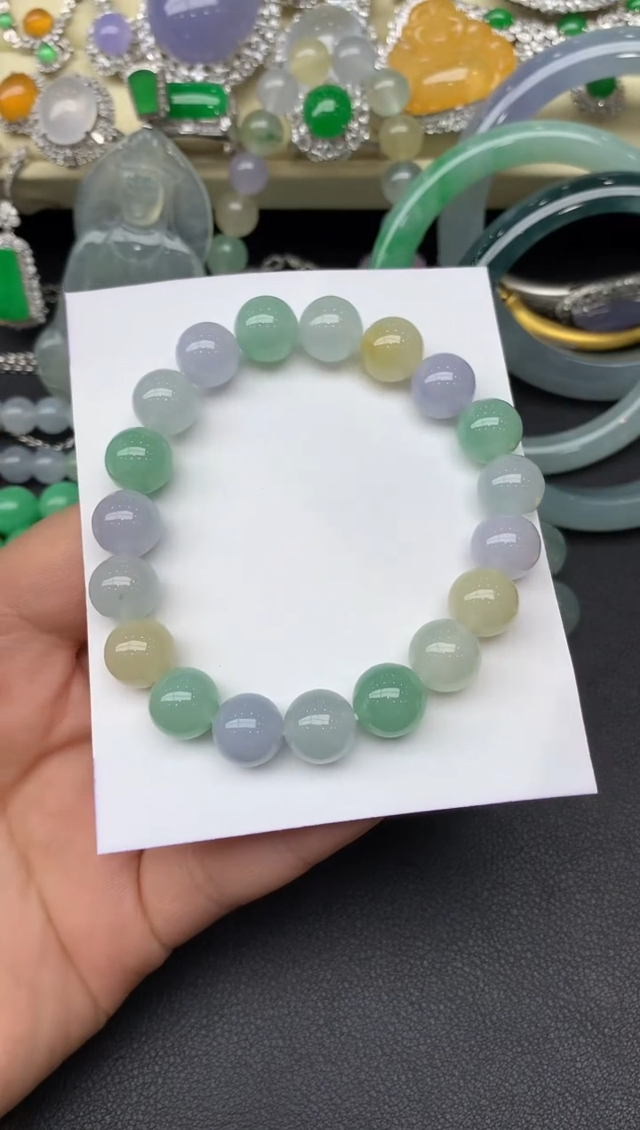 未镶嵌手串翡翠271-雪姐翡翠天天见