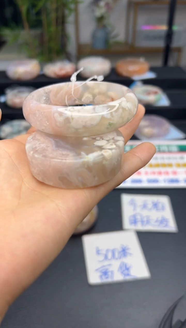 【闪购商品】石英质玉手镯未镶嵌A1360(55圈赠送镯心)