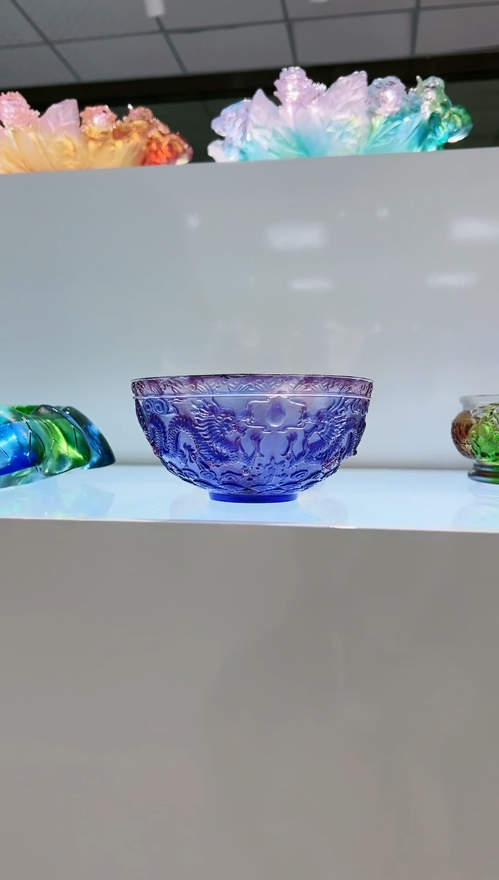 【闪购商品】茶宠古法琉璃双龙碗14