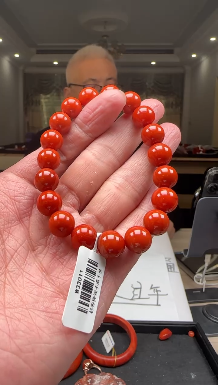 【闪购商品】南红玛瑙11mm瓦西手串圆珠合金多样性发一件