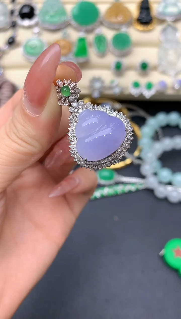 【闪购商品】翡翠颈饰18K金镶嵌379-中国好珍宝