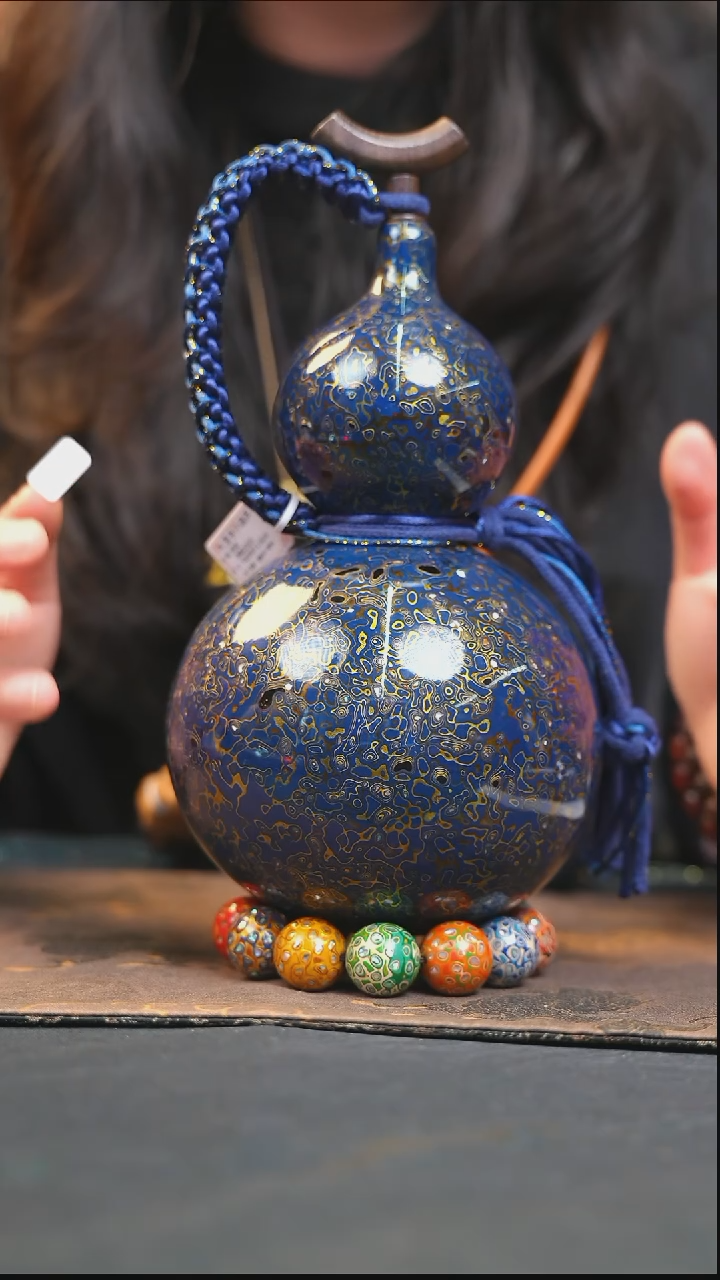 【闪购商品】YV176漆艺酒葫芦不包手串及旋转底座