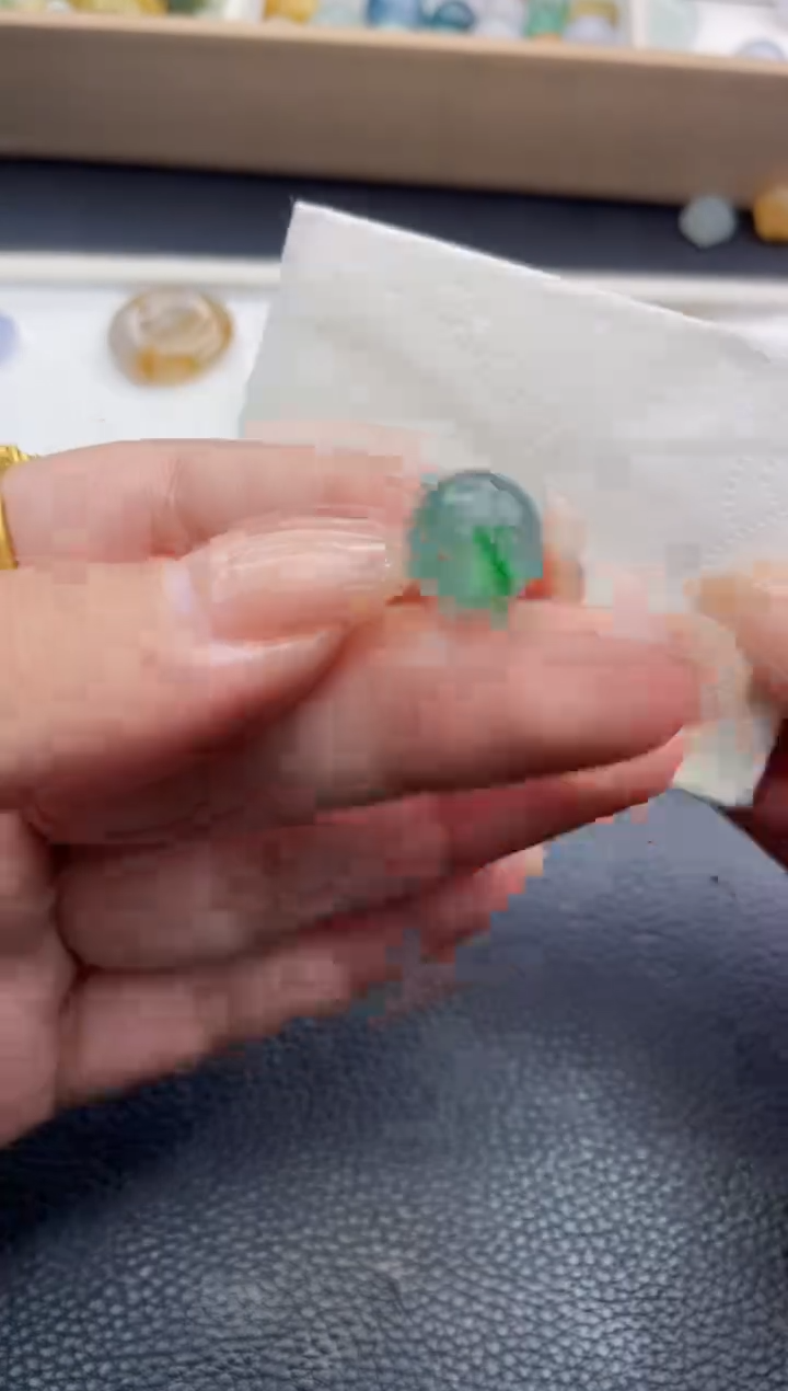 未镶嵌定制翡翠黄****子4243