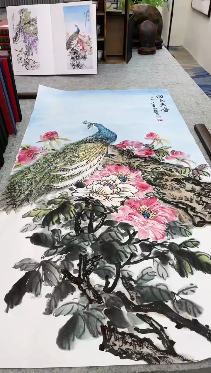 【闪购商品】国画田-现场创作四尺花鸟/无框/W