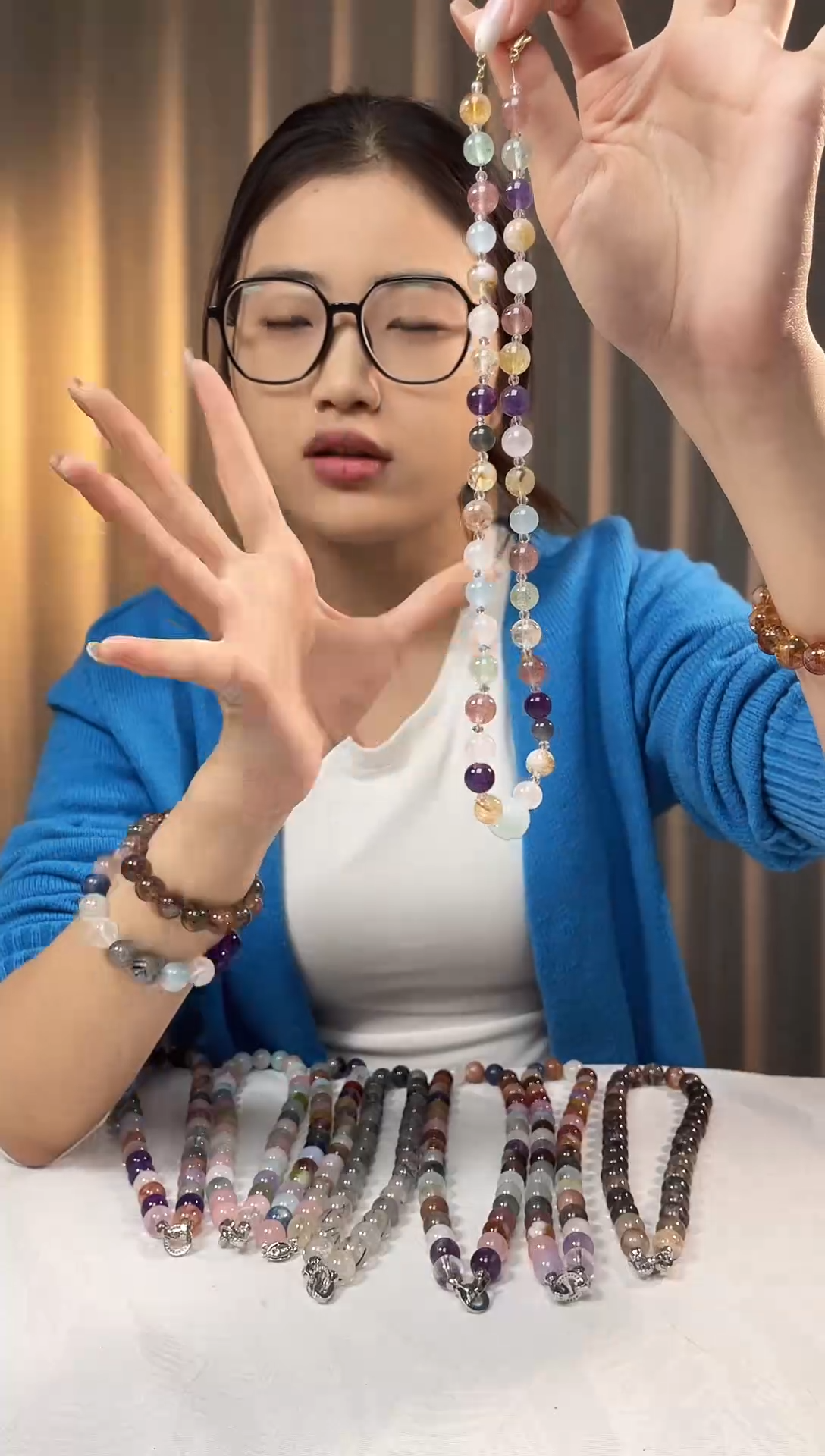 未镶嵌手链水晶卡8多宝项链【天然水晶】