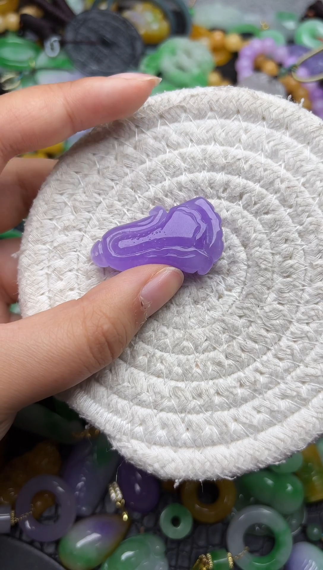 颈饰未镶嵌翡翠缅甸翡翠吊坠