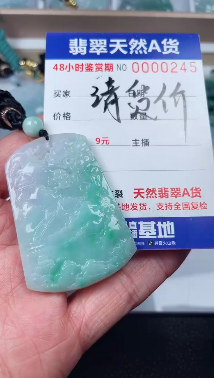 【闪购商品】翡翠颈饰未镶嵌山水