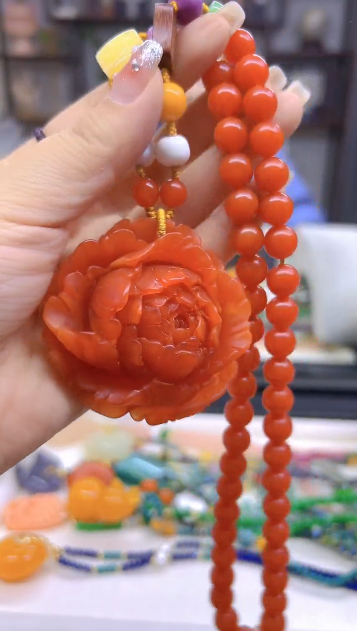 未镶嵌毛衣链蜜蜡DIY款M532