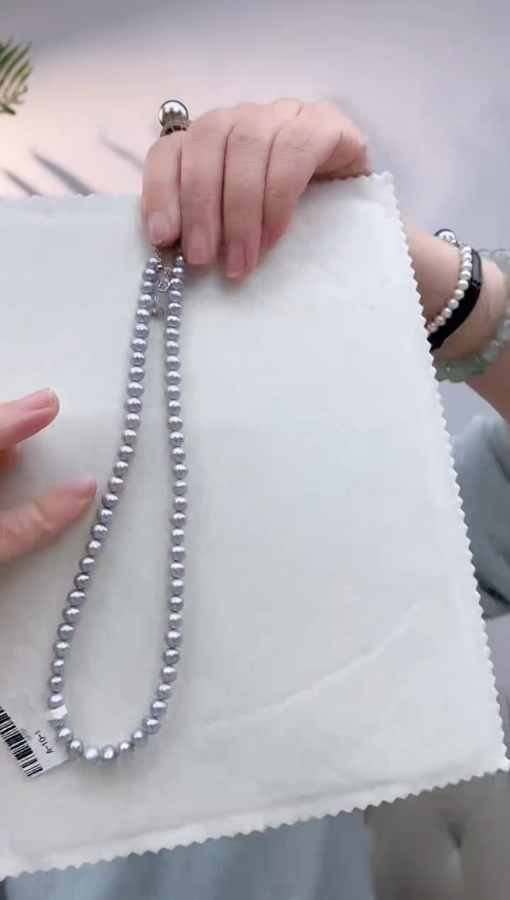 【闪购商品】淡水珍珠项链银S925镶嵌gp151