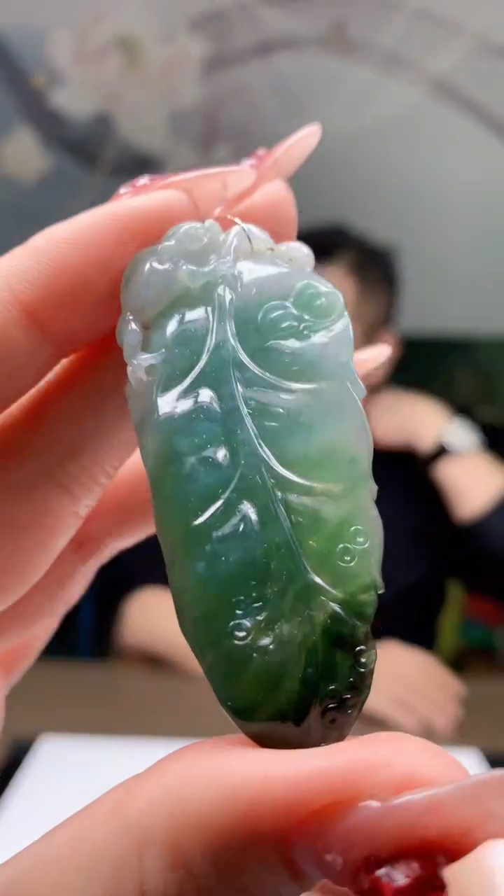 【闪购商品】定制翡翠未镶嵌1044ry-毛货挂件38