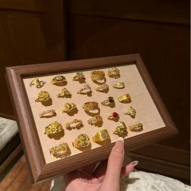 铜合金锆石戒指 首饰简约时尚百搭指环