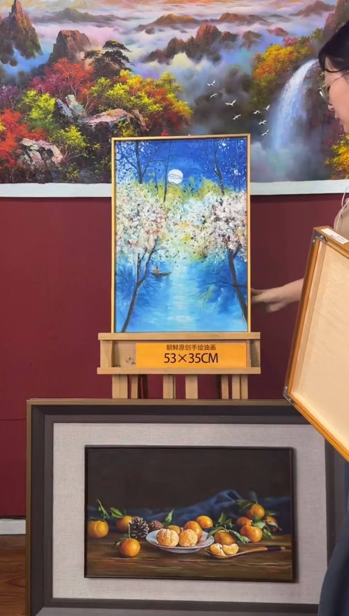 油画【91号】约53*35cm丨朝鲜原创纯手绘孤品油画丨顺丰包邮