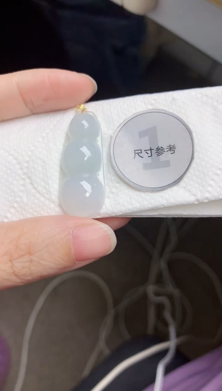 颈饰18K金镶嵌翡翠天然缅甸A货翡翠